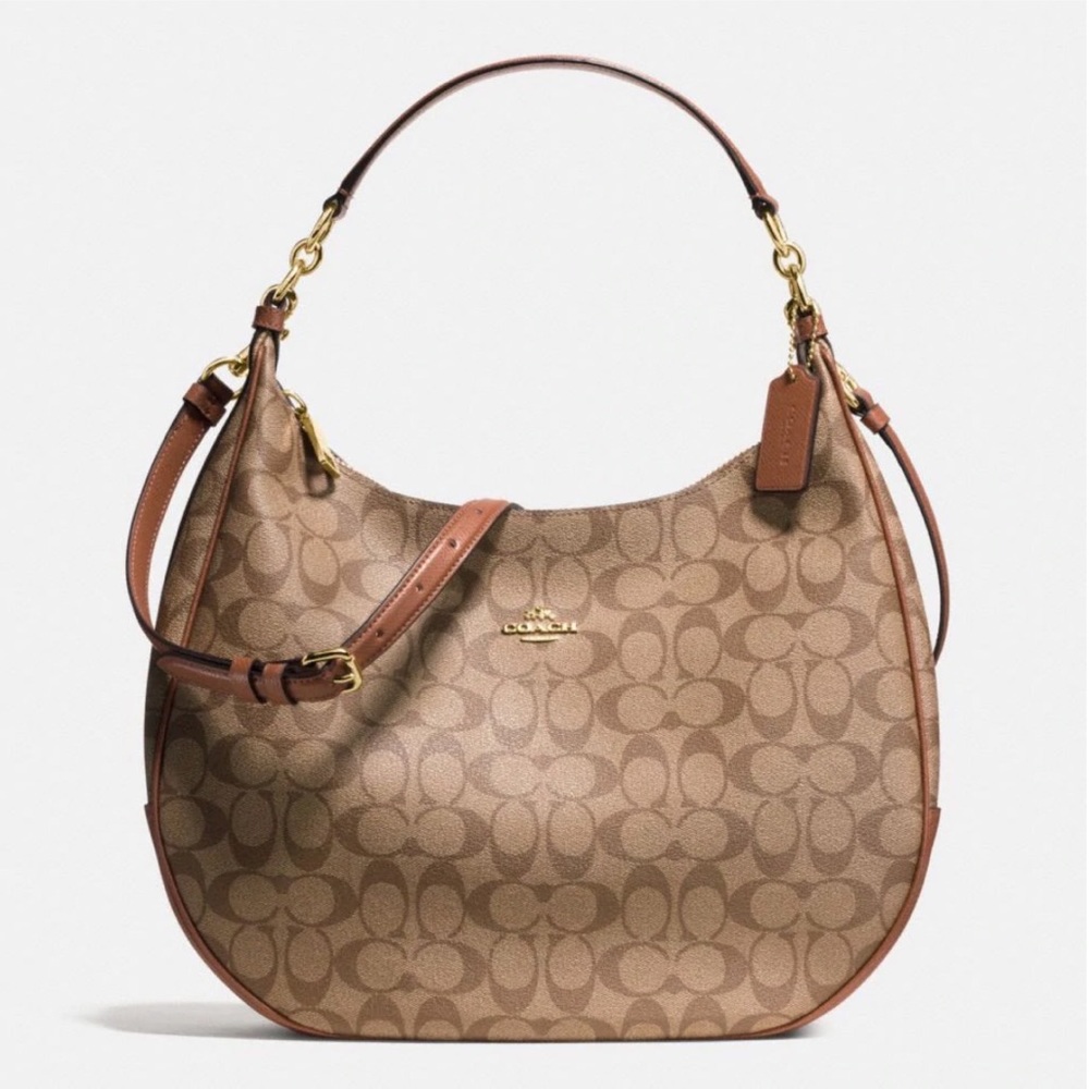 Coach | Signature Harley Hobo Khaki Saddle Bag